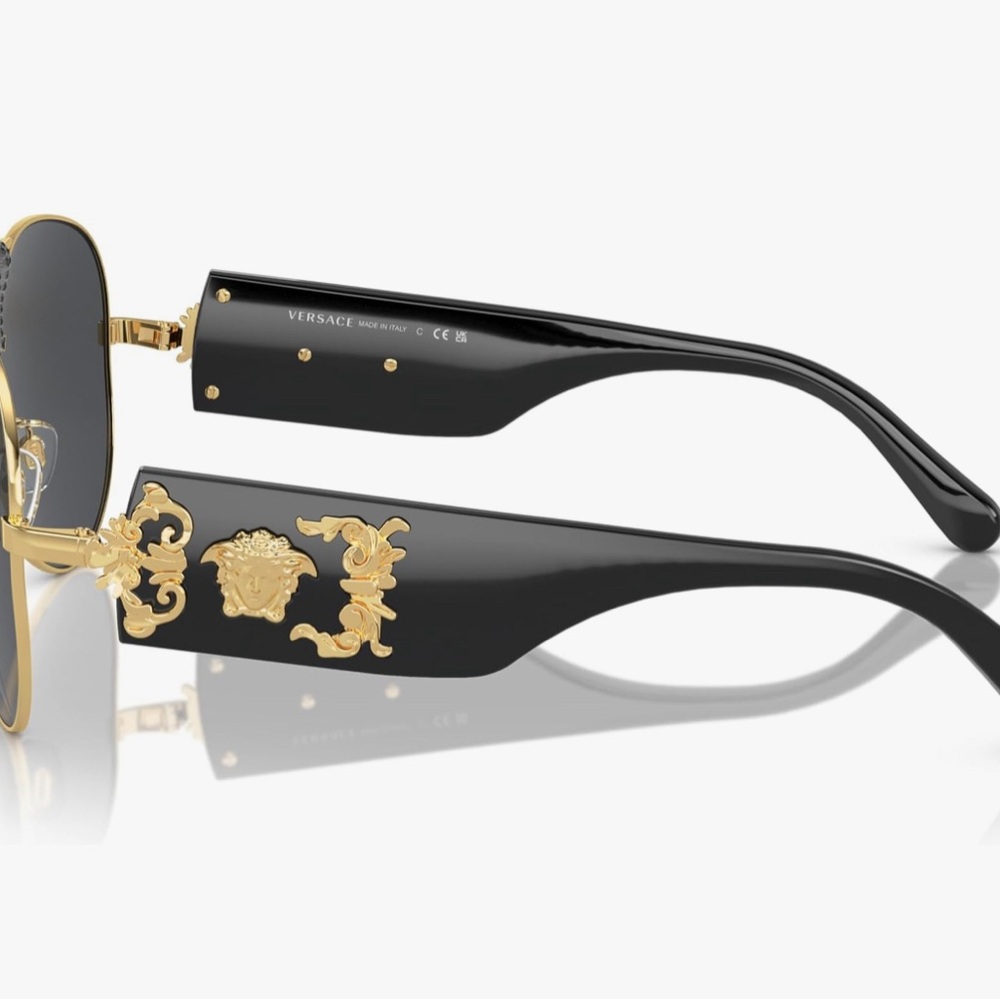 Authentic NWT Versace sunglasses Pilot Unisex 🖤🖤🖤🖤💛💛💛💛 - Picture 7 of 13